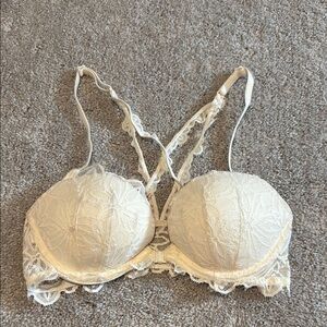 PINK Victoria's Secret Cream Lace Bra 34C